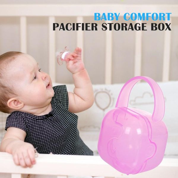 

pacifiers# home handheld baby pacifier storage box nipple dustproof soother container carry case wide mouth finger cot
