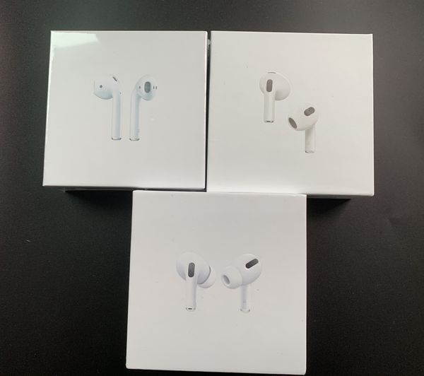 

5pcs/lot airpodsÂ proÂ 3rd wirless earphones real serial no. metal hinge cases rename gps wireless charging bluetooth headphones with in-ear