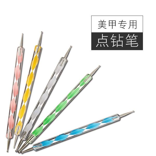 

nail brushes crayon wax dotting pen pencil self-adhesive rhinestones gems drilling picking picker tips tools diy salon art, Yellow