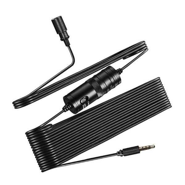 

clip on 3.5mm convenient microphone mini audio lavalier collar condenser camera recording mic microphones