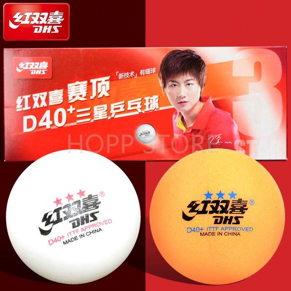 

3-star d40+ table tennis balls 3 star material seamed abs plastic poly pong