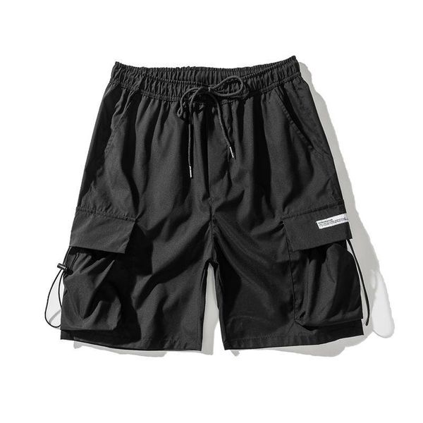 

men's shorts ins fashion casual mens fitness summer solid pocket cargo pants running sweatpants cool run boardtastic skateboarding boy, White;black