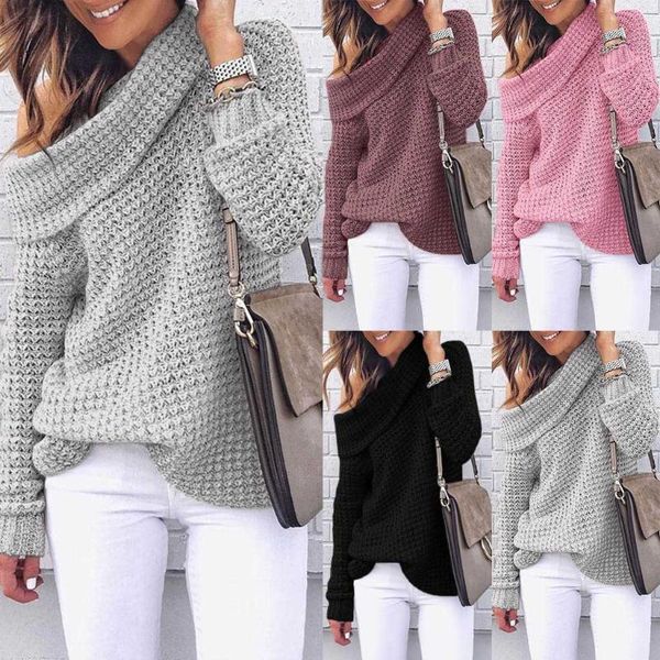 

women's sweaters women plus size pullovers winter fashion pullover long sleeve blouse solid color casual sweater y719, White;black