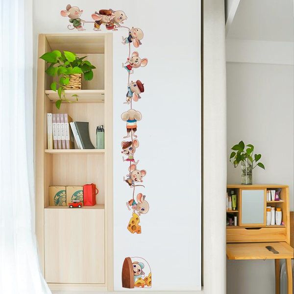 

wall stickers cute mouse sticker wallpaper for children's room kindergarten decoration art door closet layout funny toy