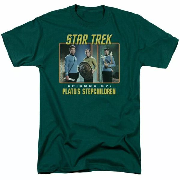 

star trek episode 67 t shirt licensed sci-fi tv classic tee hunter green, White;black
