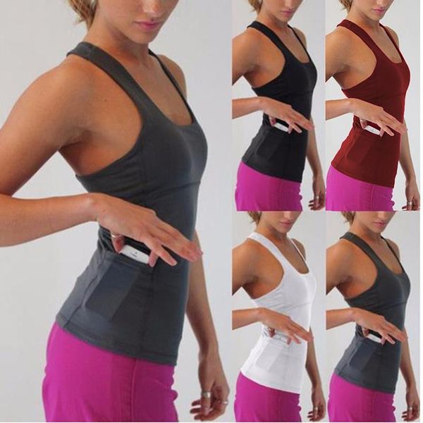 

yoga outfit women sleeveless t-shirts workout tank solid gym sportswear fitness jogging camisole ladies running vest