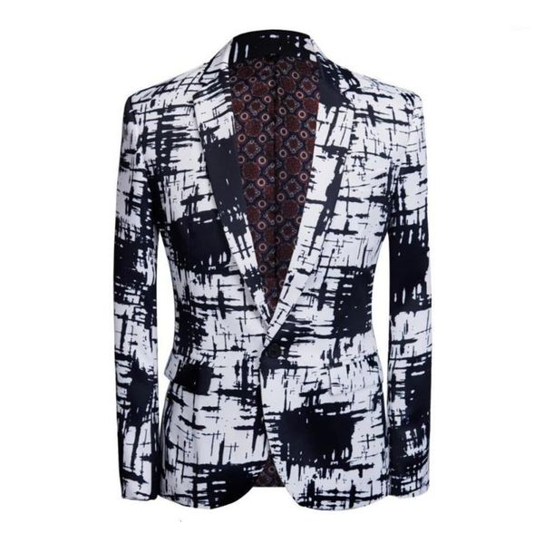 

carffiv 2019 flat lapel suit black and white casual wear business attire party dress slimming blazer1, White;black