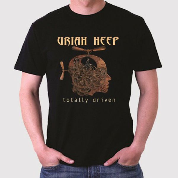

uriah heep totally driven men's black t-shirt size s to 3xl, White;black