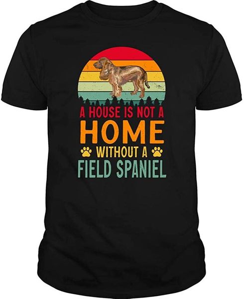 

men's t-shirts a house is not home without field spaniel tshirt - tee, White;black