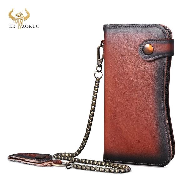 

wallets genuine leather luxury dargon emboss fashion checkbook iron chain organizer wallet long purse design clutch 1088, Red;black