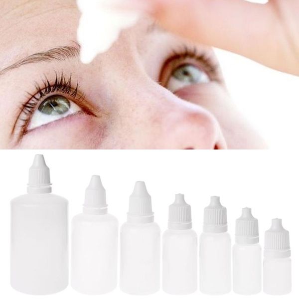 

5-100ml empty plastic squeezable dropper bottles eye liquid container storage & jars
