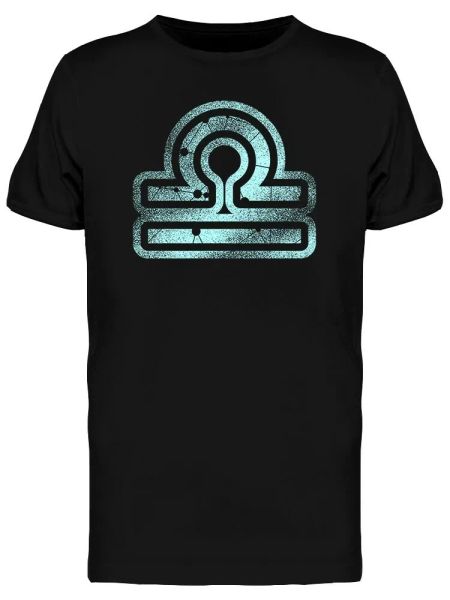 

zodiac symbol sign of the scales men's tee -image by shutterstock, White;black