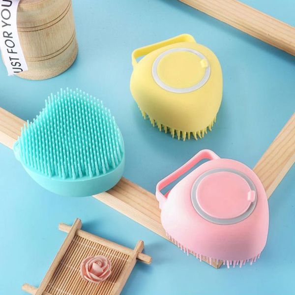 

hair brushes shampoo massage brush head body scalp silicone washing comb shower bath spa slimming, Silver