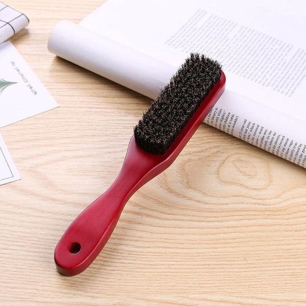 

wood handle hair brush set hard boar bristle combs styling for men women hairdressing beard comb straight1, Silver