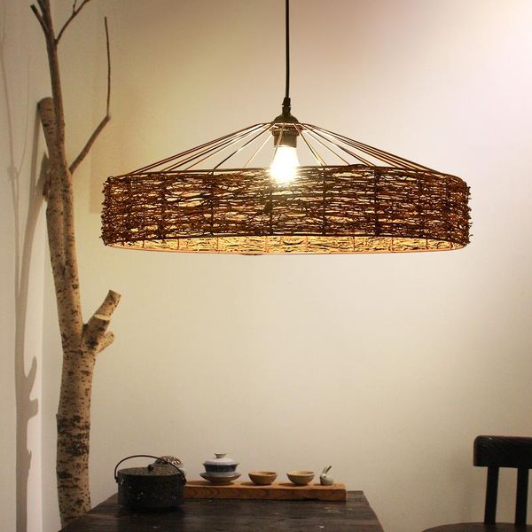 

lamp covers & shades cover vintage rattan yurt fish line chandelier shade