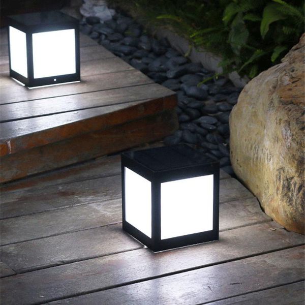 

thrisdar garden solar security lawn light square outdoor villa front door fence pillar lamp post balcony pathway lamps