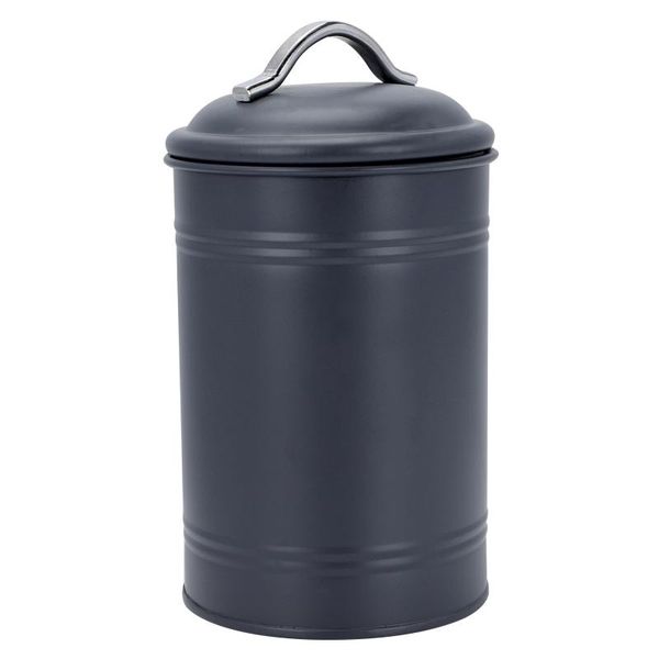 

storage bottles & jars 1pc iron tea tin canister can with airtight lid food (black)