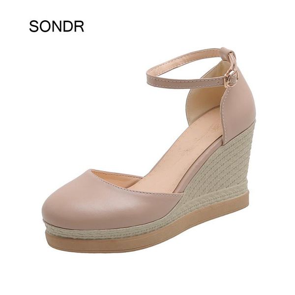

summer shoes women wedge sandals white fashion bohemia style ladies chunky footware female zapatos de mujer sandalia feminina, Black