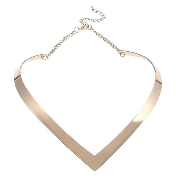 

north africa torques collar chokers fashion bright metal weld bib women necklaces 2021 statement jewelry, Golden;silver