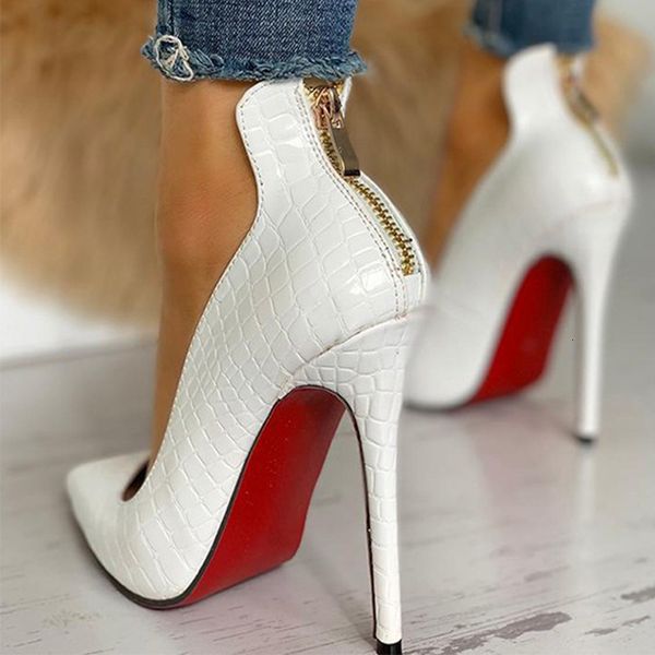 

dress shoes fashion thin high heels women black pumps woman spring autumn ladies white casual patent leather plus size 43 guy9