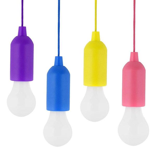 

emergency lights night light portable bulb led lamp battery powered colorful hanging 4pcs