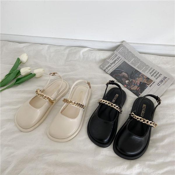 

sandals comfort shoes for women closed toe clear heels mary jane suit female beige low 2021 girls retro fashion black solid buck