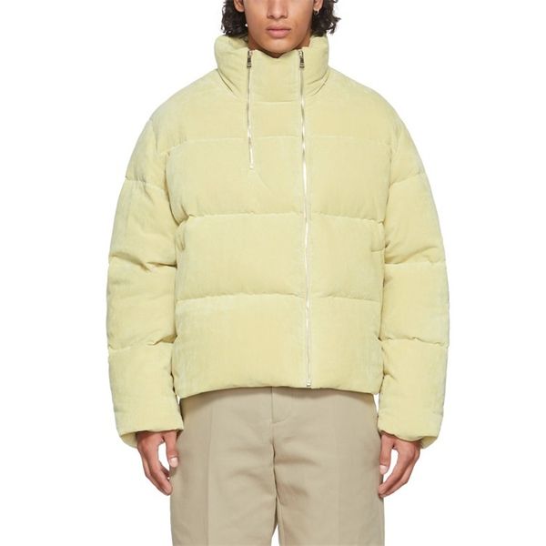 

oem custom blank plain veet quilted padded bubble puffer down et for men, Black