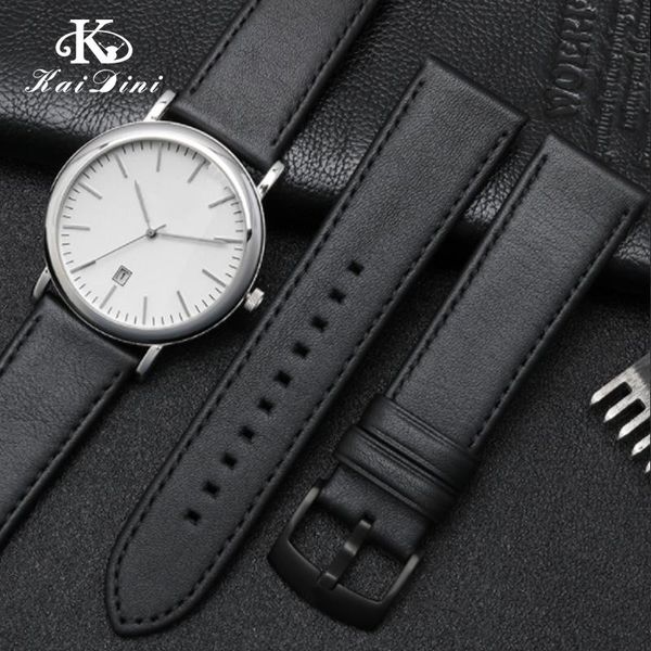 

watch bands leather strap vintage genui ar1692 1694 1732 1733 1737 1809 2075 male 20mm 22mm eache genuine, Black;brown