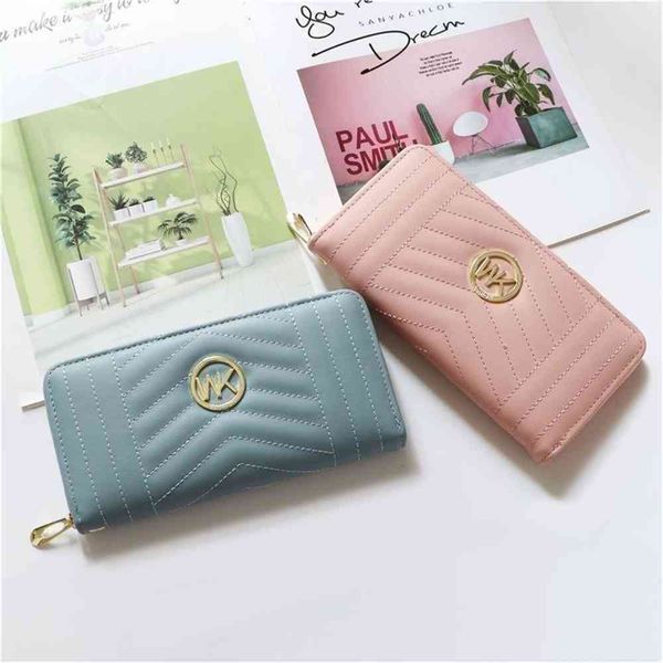 

children's designer letters printed zipper wallet fashion large capacity candy colors card bags girls interlayer coin case purse long h, White
