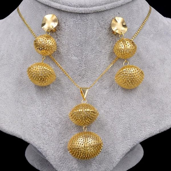 

earrings & necklace sunny jewelry fashion 2021 sets women's pendant ball hollow out for party wedding daily wear, Silver