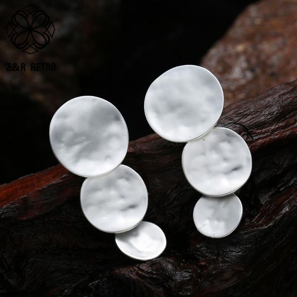 

dangle & chandelier silver color vintage geometric earrings for women suspension oorbellen trend decorative pendientes brincos unusual acces