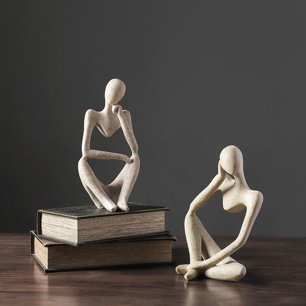 

vases statue resin figurine abstract thinker office home decoration deskhandmade modern art