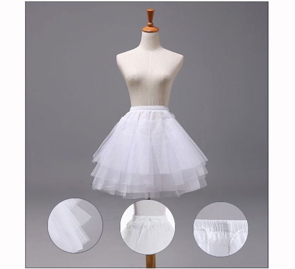 

35cm white ballet petticoat tulle ruffle short crinoline bridal petticoats lady girls child underskirt