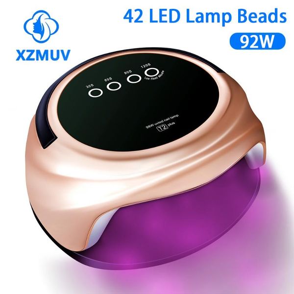 

nail dryers xzmuv 92w t2 plus lamp shape gel polish machine single finger uv led nails art tools