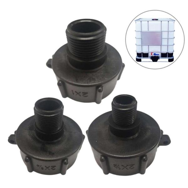 

watering equipments 1/2'' 3/4" 1"ibc tank adapter ibc tote connector black valve replacement fitting garden irrigation c