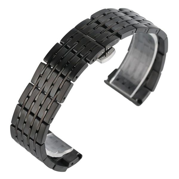 

watch bands fine band for men women 20mm 22mm 24mm 361l stainless steel wrists straps luxury replacement watches, Black;brown