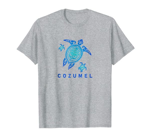 

cozumel mexico t-shirt sea blue tribal turtle, White;black