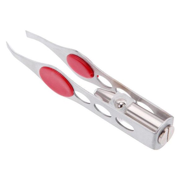 

professional led light stainless steel eyebrow tweezer hair removal makeup tools & stencils