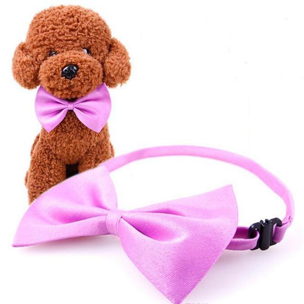 ПЭТ собака галстук галстук регулируемый размер кошка собака галстук воротник цветок аксессуары украшения поставки чистые цвета бабочка галстук груминг
