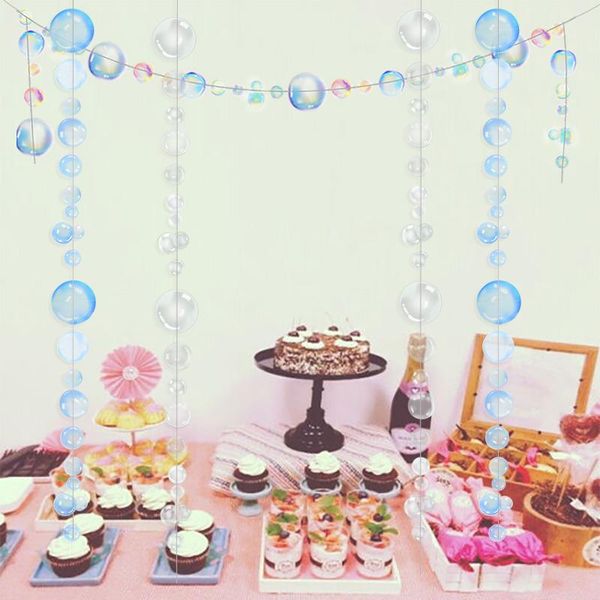 

party decoration 2pcs/set drops of water wall hanging garland banner for home nursery decor children's bedroom birthday wedding