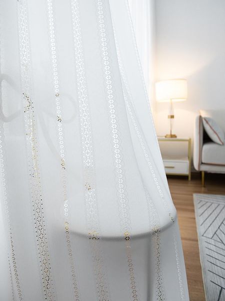 

hollow out flower shape white tulle curtains for living room bedroom modern fashion sheer voile window treatment curtain & drapes