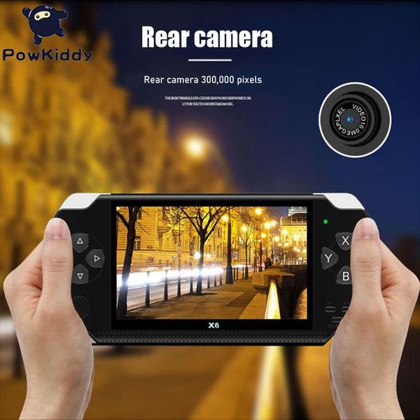 

handheld game console 4.3 "hd screen built-in 1000+games playable music video supports av-out gifts for children portable players