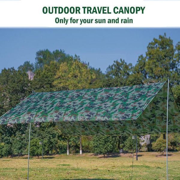 

tents and shelters tourist awning canopy tarp tent shade ultralight garden outdoor camouflage waterproof sunshade shelter camping hammo r1f2