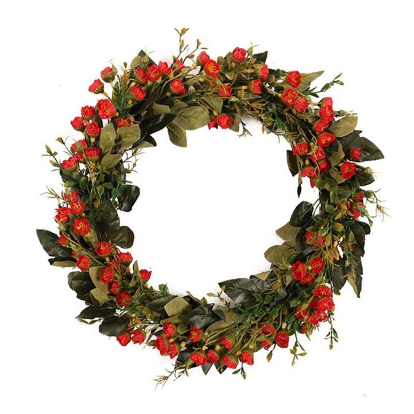 

artificial flower wreath for wedding party ornaments front door wall hanging decoration garland home decor decorative flowers & wreaths
