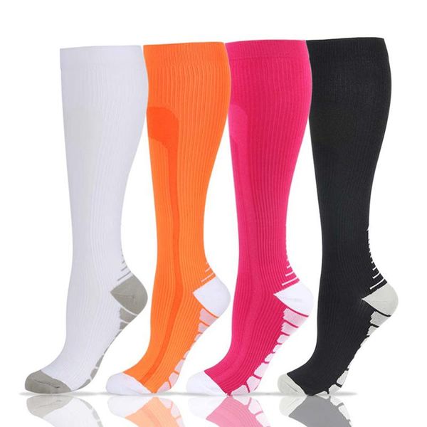 

sports socks compression premium stylish breathable anti-friction stockings for running hiking ed889, Black