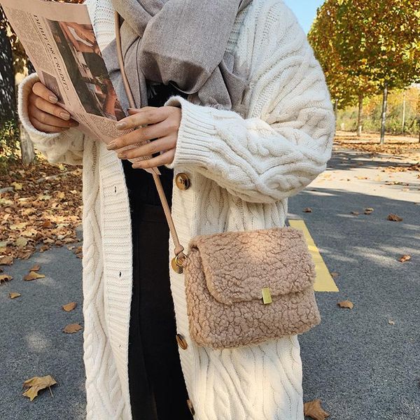 

evening bags plush bag fashion autumn and winter luxury designer shoulder wholesale price messenger leisure trend women's handbag