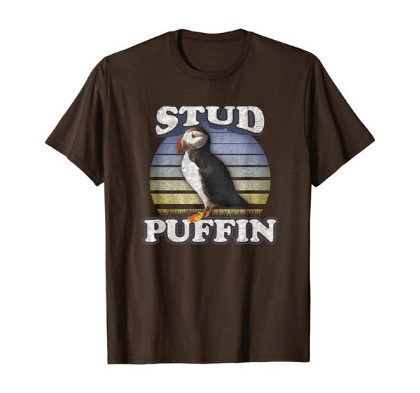 

stud puffin shirt tshirt stud muffin pajamas vintage retro, White;black