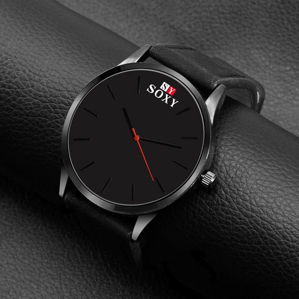 

wristwatches arrived soxy brand watch fashion leather quartz casual sports watches men luxury wristwatch hombre hour clock relojes, Slivery;brown