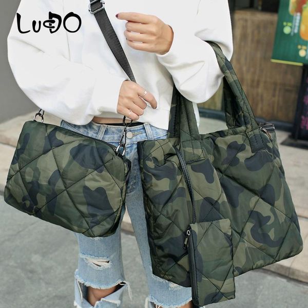 

evening bags 3 pcs waterproof women handbag soft winter bag female shoulder designer ladies oxford tote purse bolsa feminina