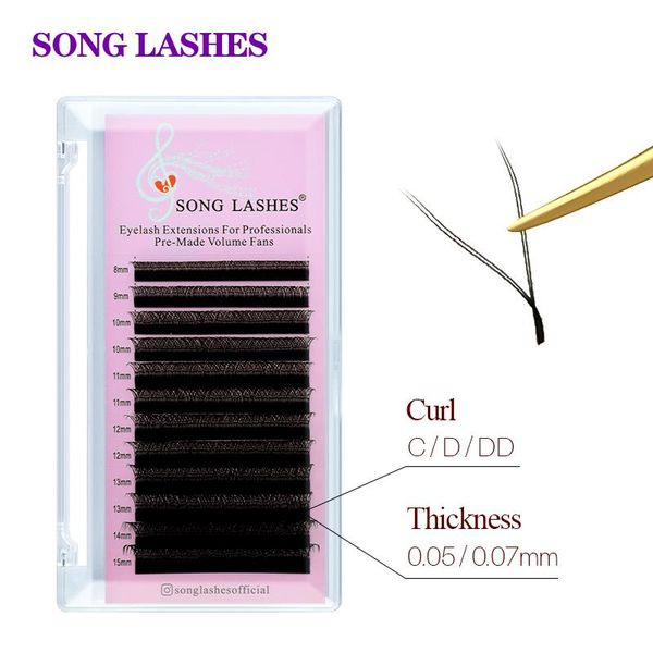 

yy shape eyelash extensions 0.05 and 0.07 thickness c d dd curl idividual eyelashes false